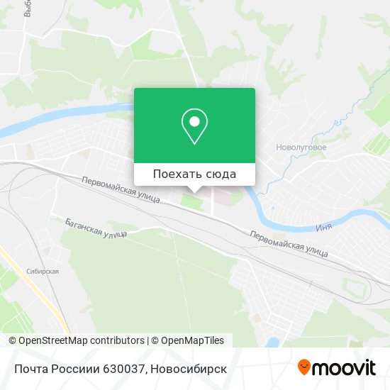 Карта Почта Россиии 630037