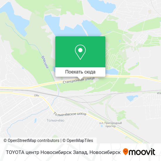 Карта TOYOTA центр Новосибирск Запад