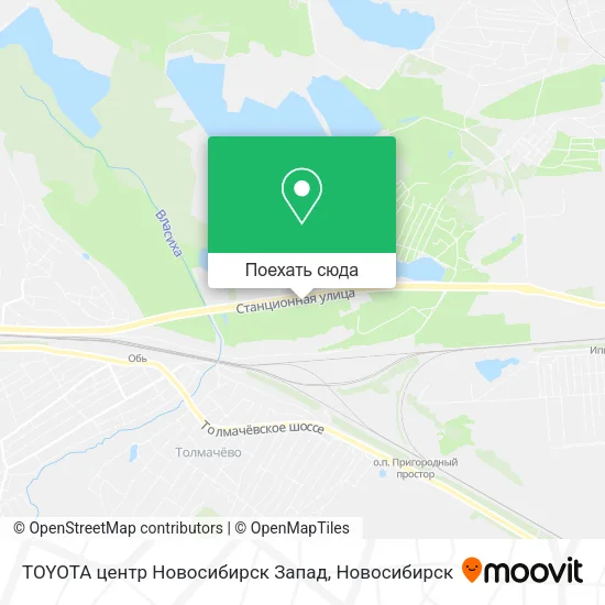 Карта TOYOTA центр Новосибирск Запад