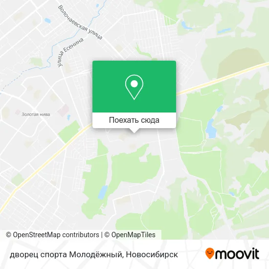 Карта дворец спорта  Молодёжный