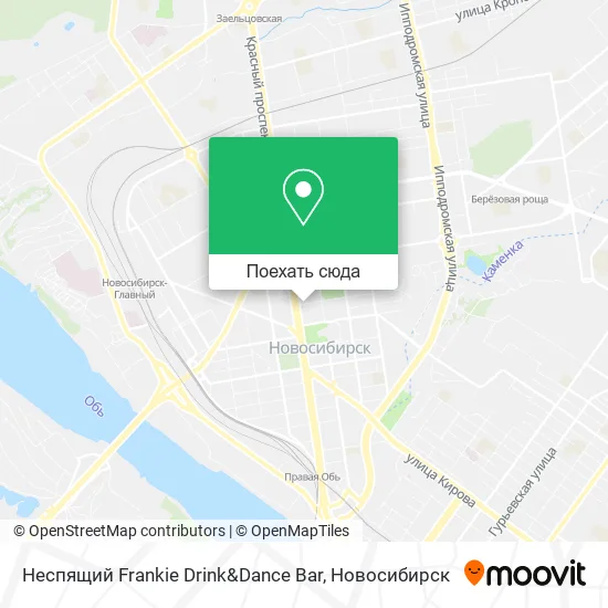 Карта Неспящий Frankie Drink&Dance Bar