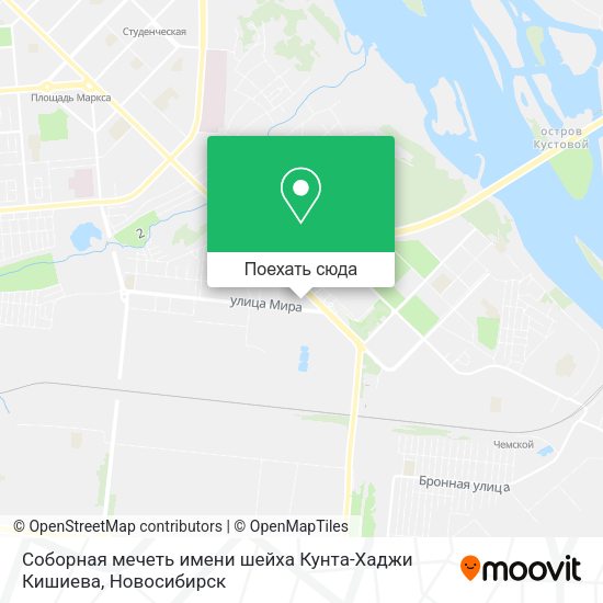 Карта Соборная мечеть имени шейха Кунта-Хаджи Кишиева