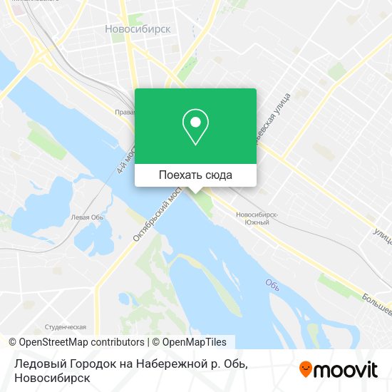 Карта Ледовый Городок на Набережной р. Обь