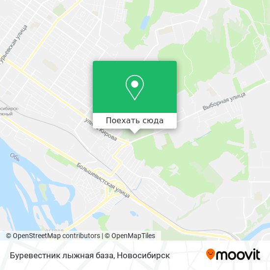Карта Буревестник  лыжная база