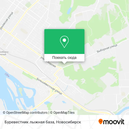 Карта Буревестник  лыжная база