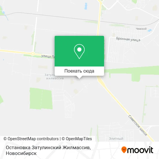 Карта Остановка Затулинский Жилмассив