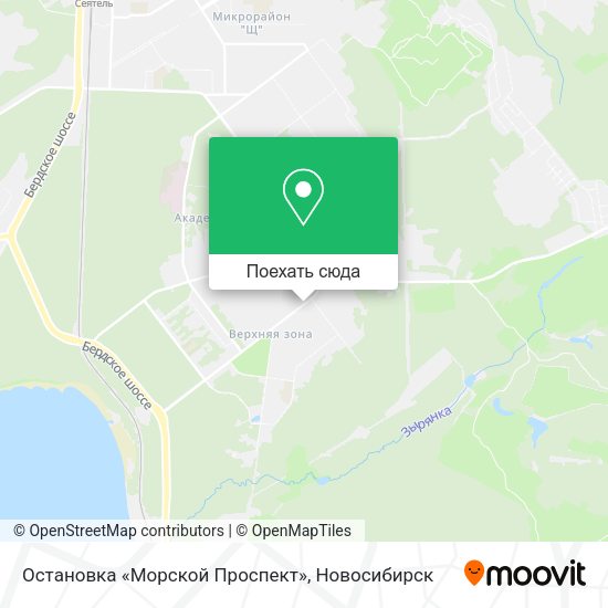 Карта Остановка «Морской Проспект»