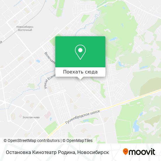 Карта Остановка Кинотеатр Родина