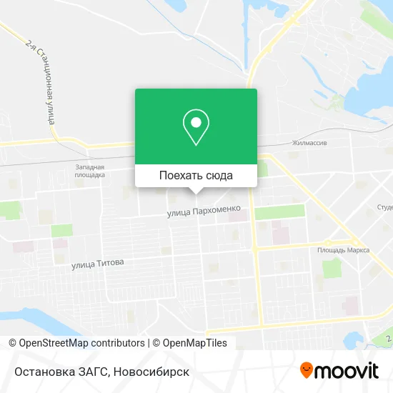 Карта Остановка ЗАГС