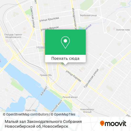 Карта Малый зал Законодательного Собрания Новосибирской об