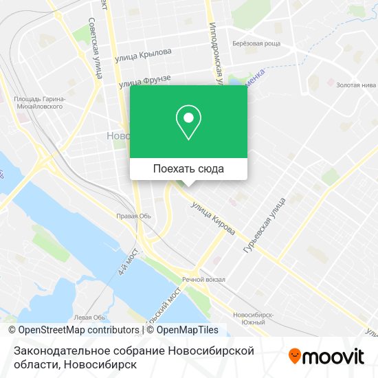 Карта Законодательное собрание Новосибирской области