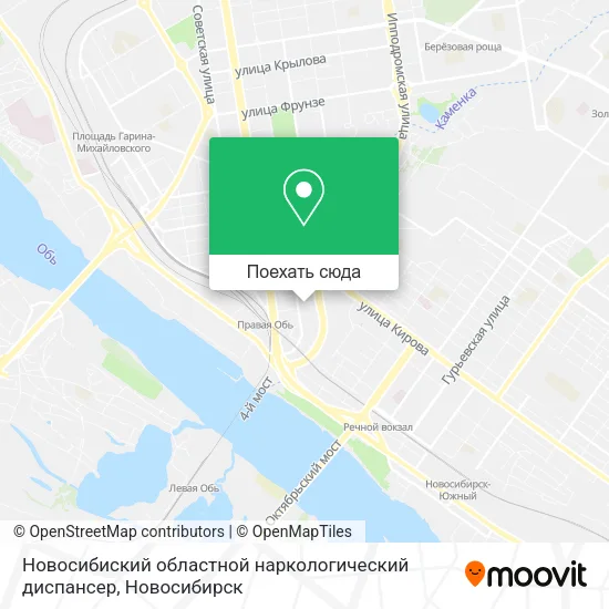 Карта Новосибиский областной наркологический диспансер