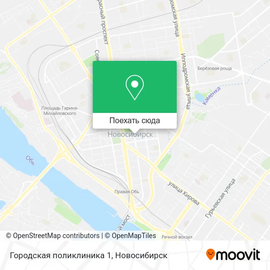 Карта Городская поликлиника 1