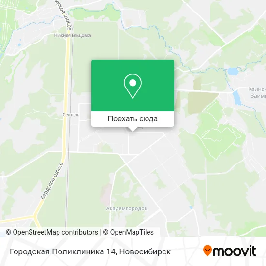 Карта Городская Поликлиника 14