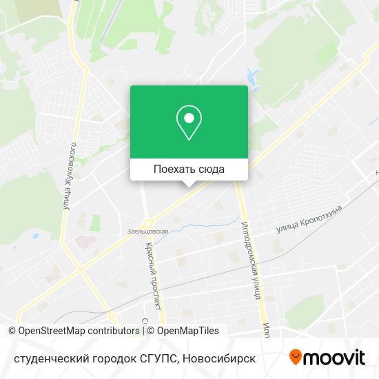 Карта студенческий городок СГУПС