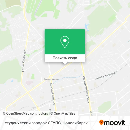 Карта студенческий городок СГУПС