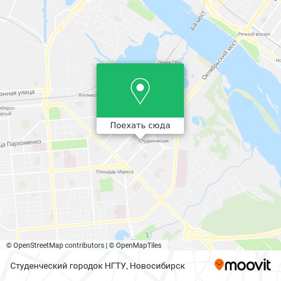 Карта Студенческий городок НГТУ