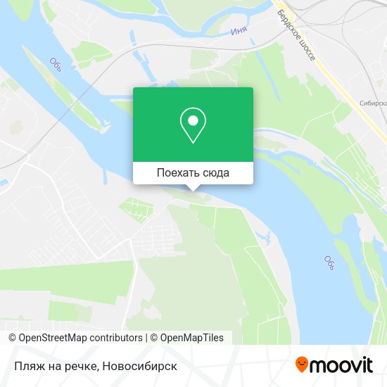 Карта Пляж на речке