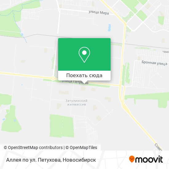 Карта Аллея по ул. Петухова