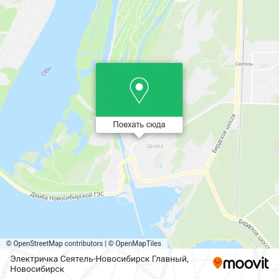 Карта Электричка Сеятель-Новосибирск Главный