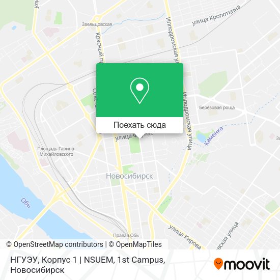 Карта НГУЭУ, Корпус 1 | NSUEM, 1st Campus