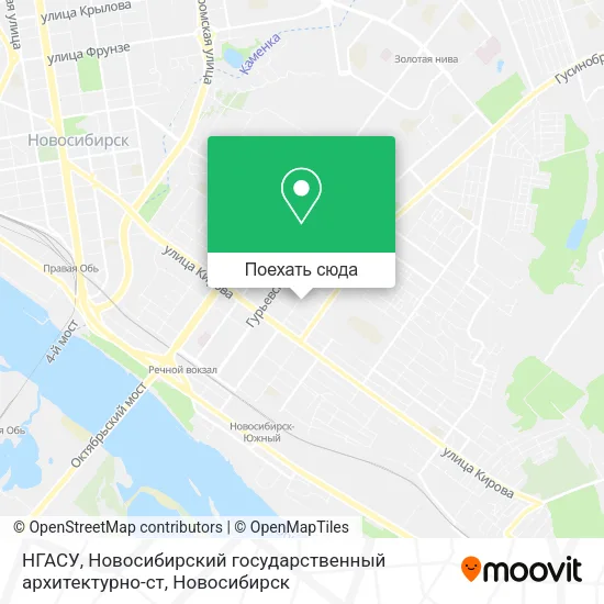 Карта НГАСУ, Новосибирский государственный архитектурно-ст