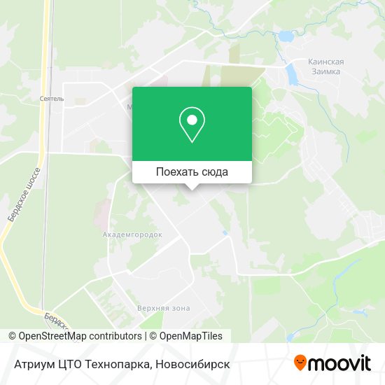 Карта Атриум ЦТО Технопарка