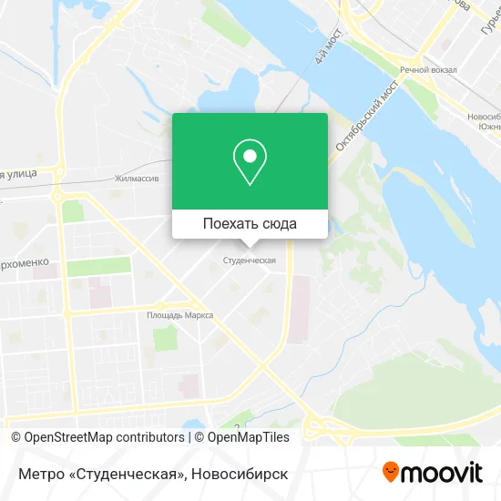 Карта Метро «Студенческая»