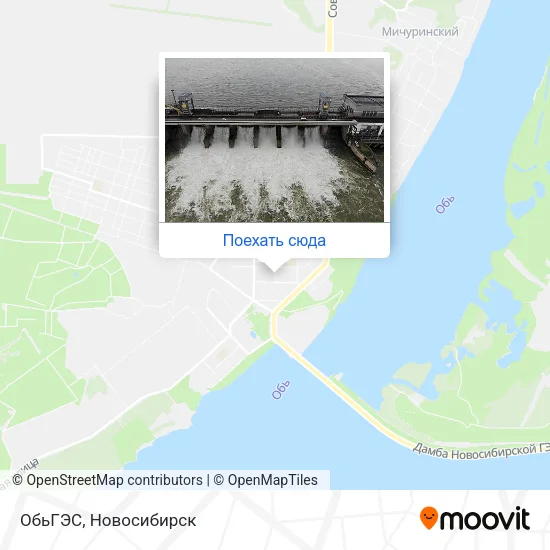 Карта ОбьГЭС