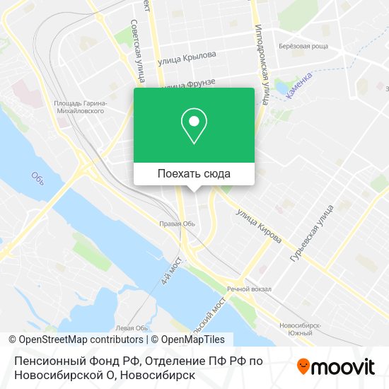 Карта Пенсионный Фонд РФ, Отделение ПФ РФ по Новосибирской О