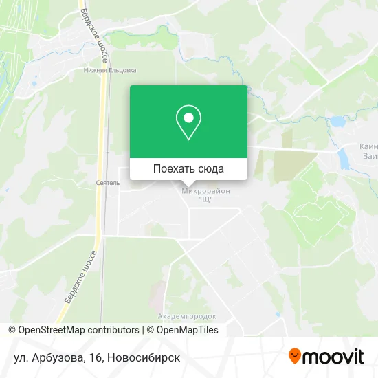 Карта ул. Арбузова, 16