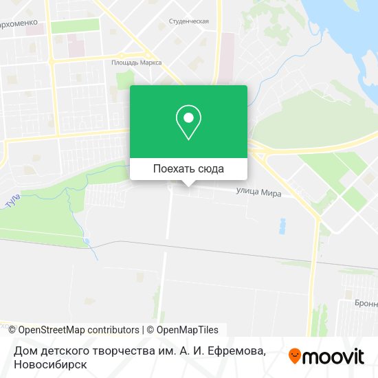 Карта Дом детского творчества им. А. И. Ефремова