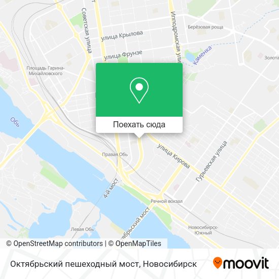 Карта Октябрьский пешеходный мост