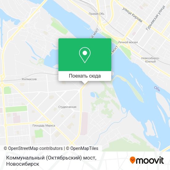 Карта Коммунальный (Октябрьский) мост