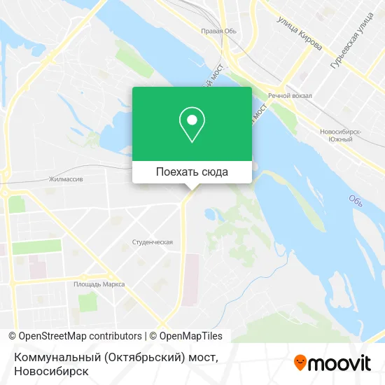Карта Коммунальный (Октябрьский) мост