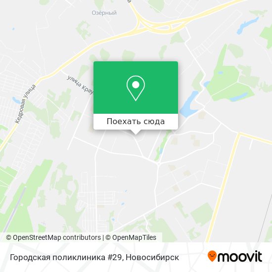 Карта Городская поликлиника #29
