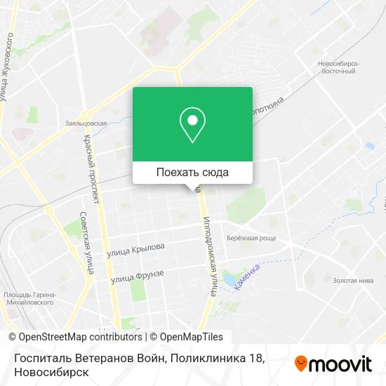 Карта Госпиталь Ветеранов Войн, Поликлиника 18