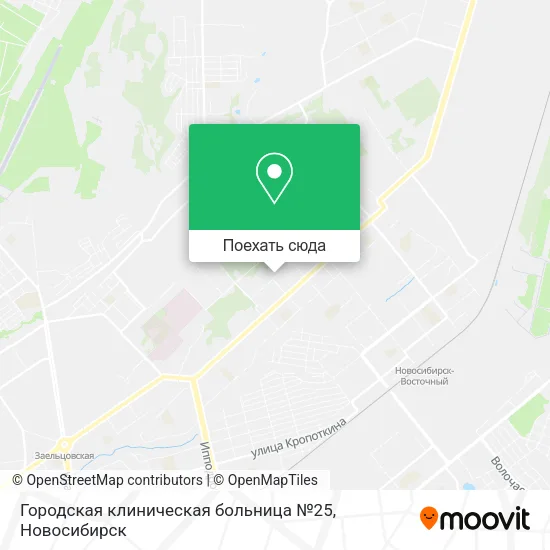 Карта Городская клиническая больница №25