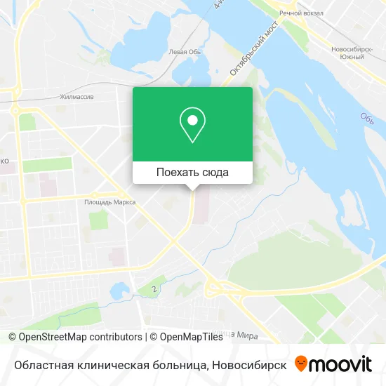 Карта Областная клиническая больница