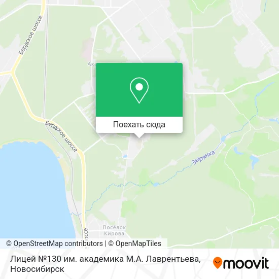 Карта Лицей №130 им. академика М.А. Лаврентьева