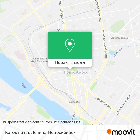 Карта Каток на пл. Ленина