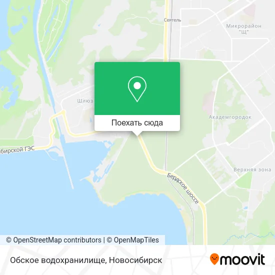 Карта Обское водохранилище