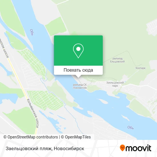 Карта Заельцовский пляж