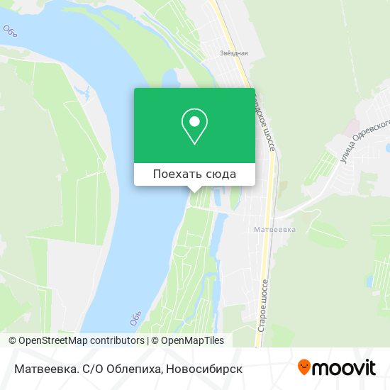 Карта Матвеевка. С/О  Облепиха