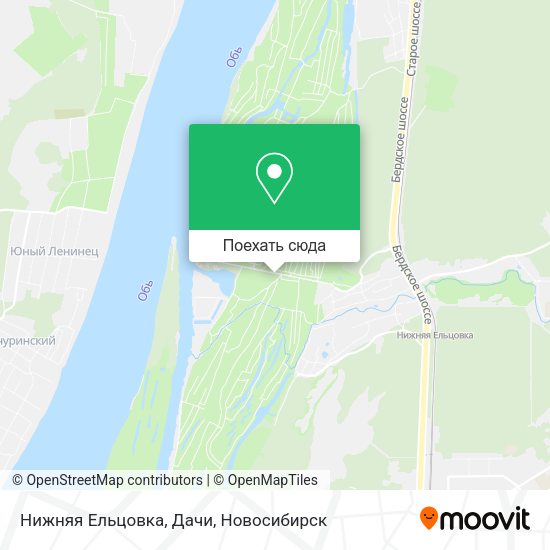 Карта Нижняя Ельцовка, Дачи