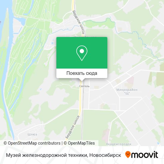 Карта Музей железнодорожной техники