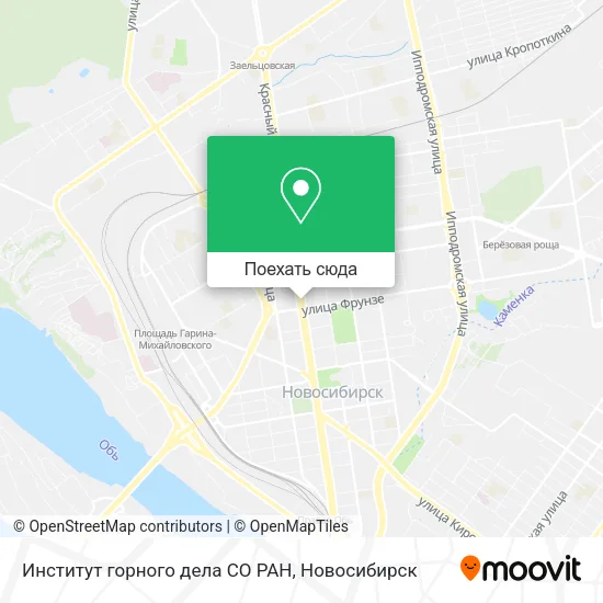 Карта Институт горного дела СО РАН