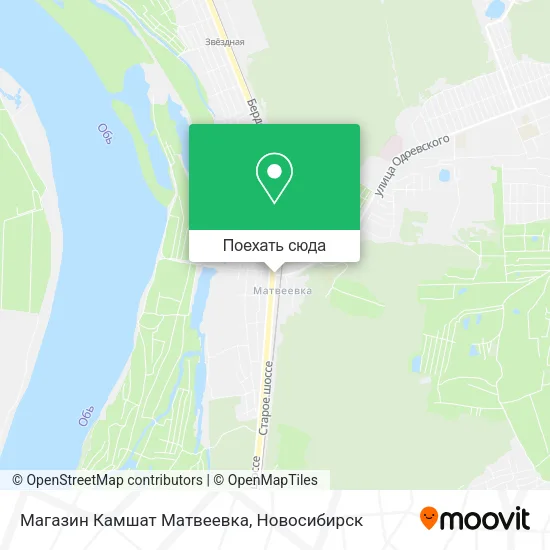 Карта Магазин  Камшат  Матвеевка