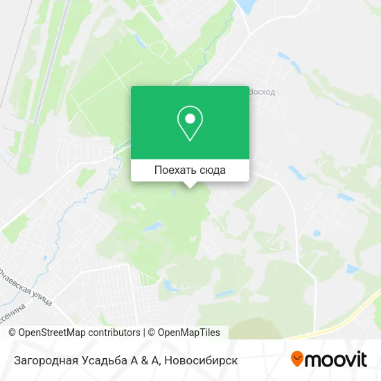 Карта Загородная Усадьба  A & A