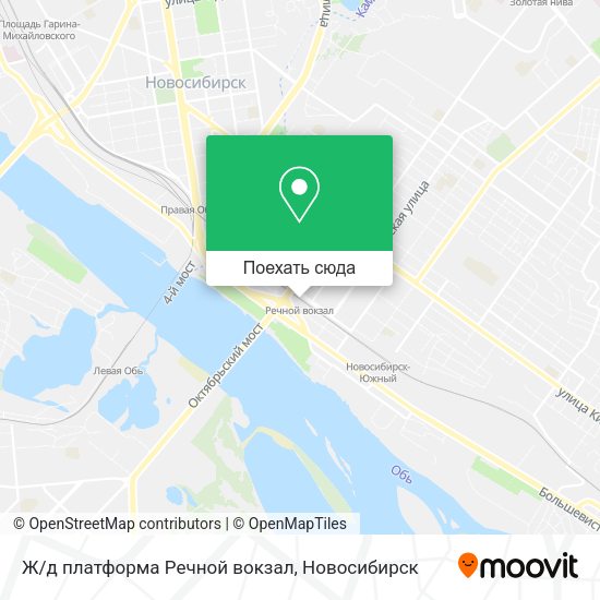 Карта Ж/д платформа Речной вокзал